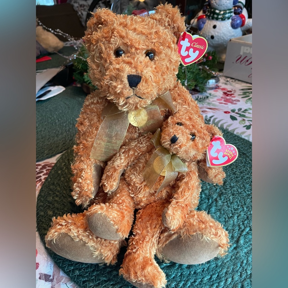 TY 100 YEARS OF THE TEDDY BEAR 1902-2002 EDITION. 2 BEARS FOR 1 PRICE.